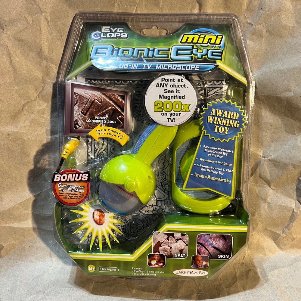 Jakks Pacific EyeClops Mini Bionic Eye TV Microscope Green 200x Magnification